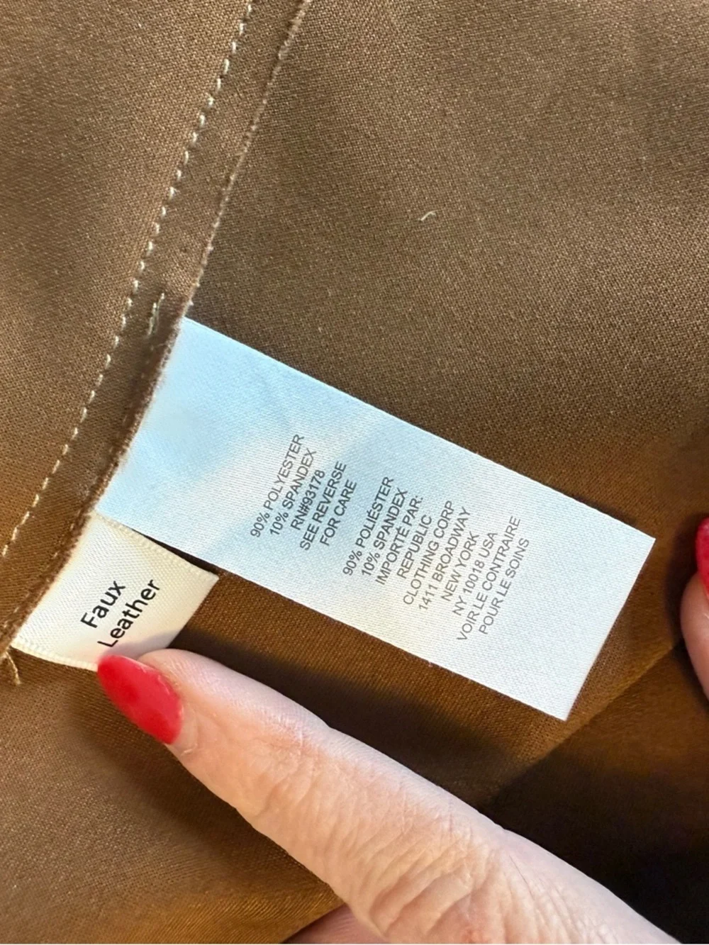 Tahari Faux Suede Trench Coat Tan Open Front Duster Jacket Minimalist Chic - Picture 7 of 7